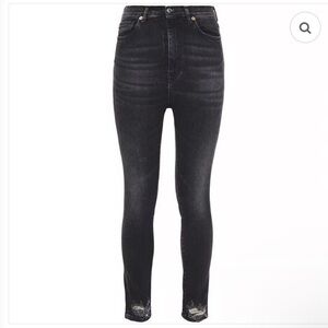IRO Vlade destressedBlack Washed Skinny High Rise Jeans